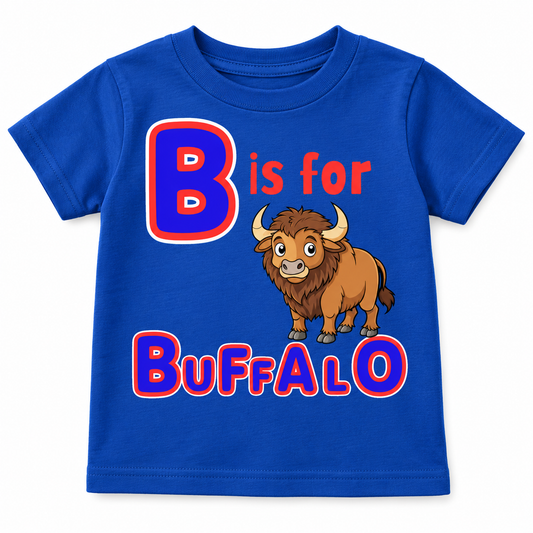 B is for Buffalo Kids Tshirt